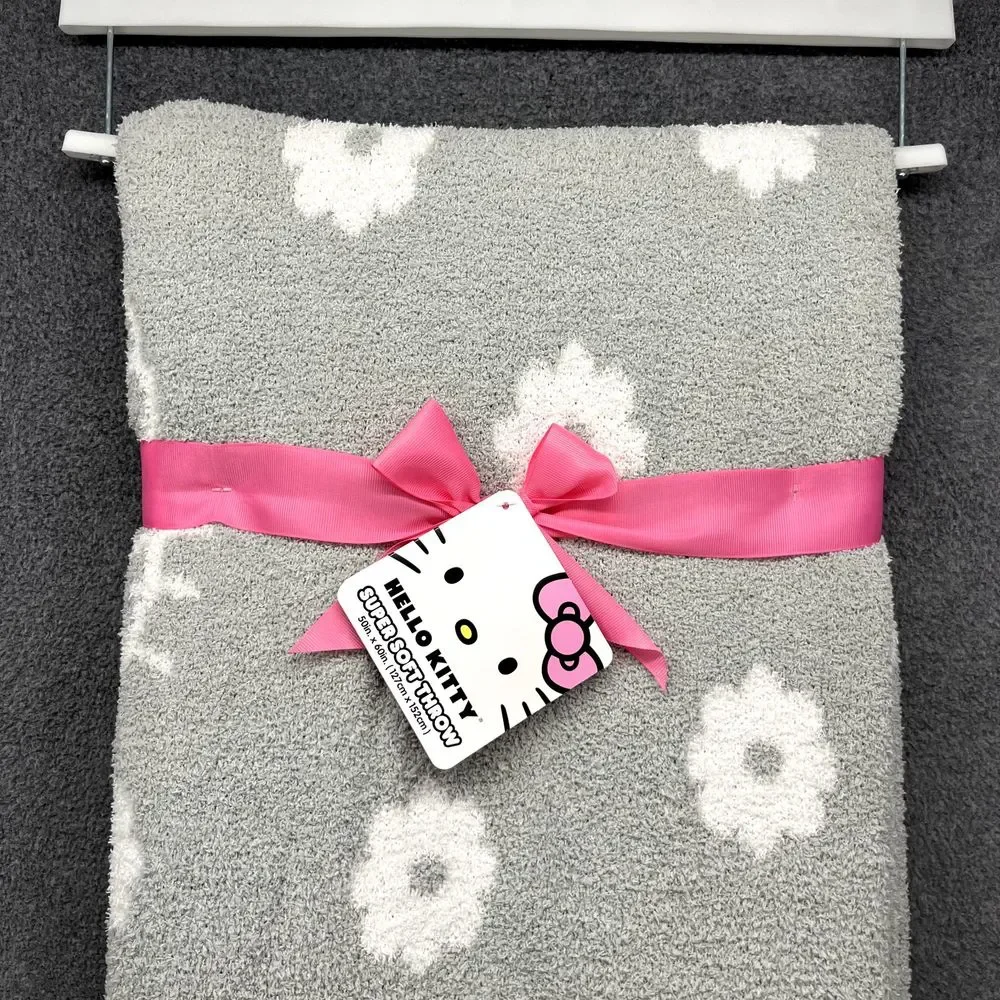 HELLO KITTY Blanket Gray & White Super Soft Throw Blanket‎ 50